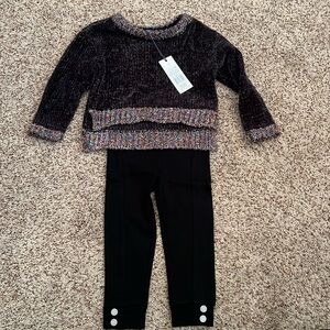 NWT girls Habitual Girl Sweater and Leggings Set